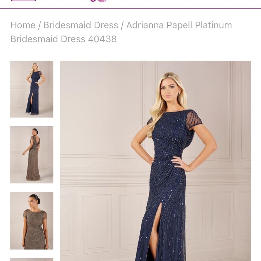 Adrianna Papell Platinum Black Dress